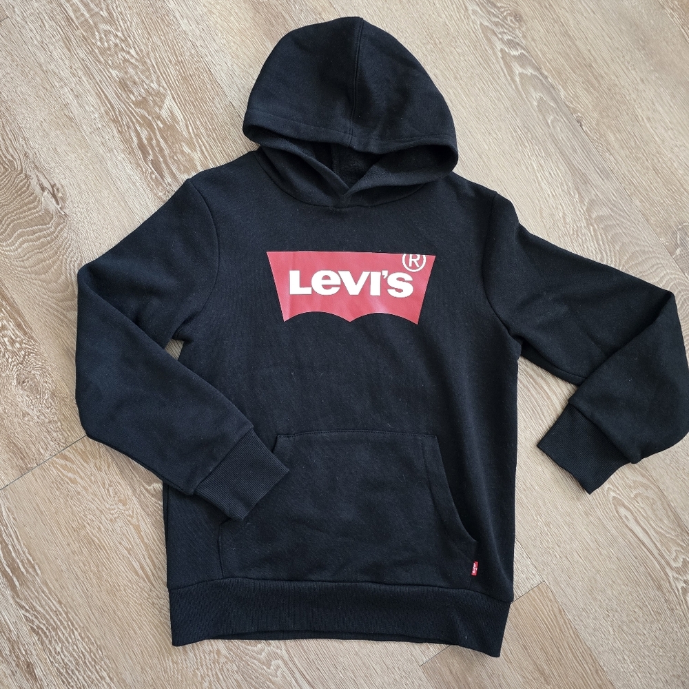 Levi's Kids Black Hoodie with Red Logo